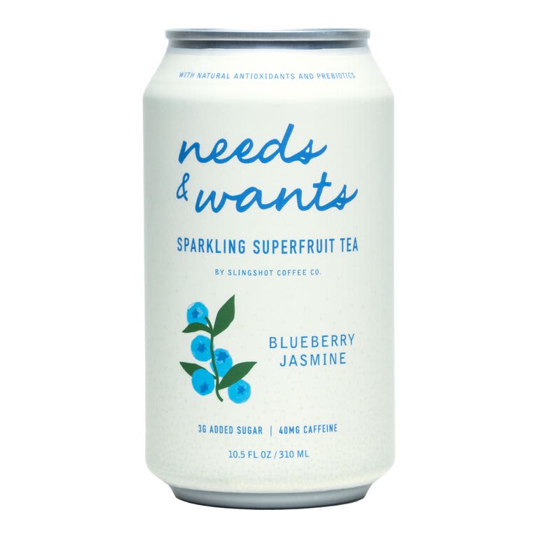 Needs & Wants Sparkling Super Fruit Tea- Blueberry Jasmine
